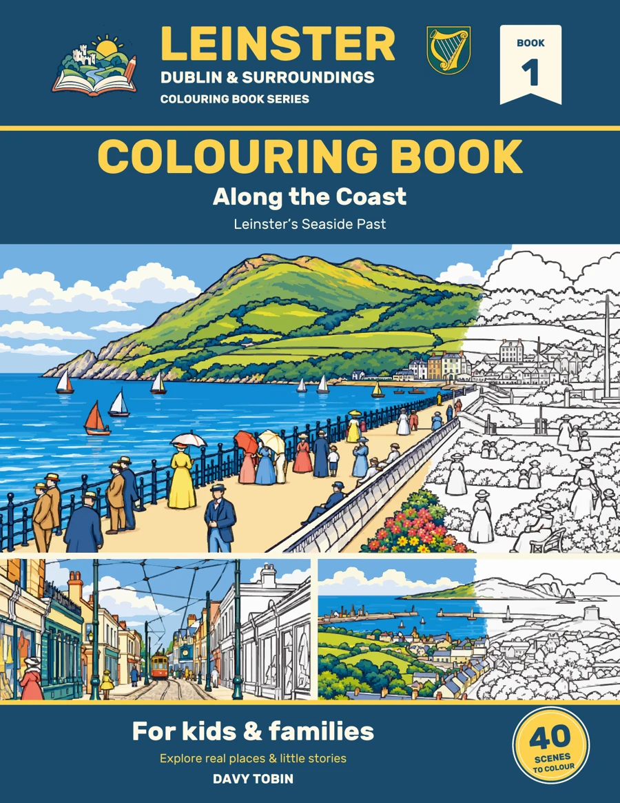 Along the Coast — colouring book cover