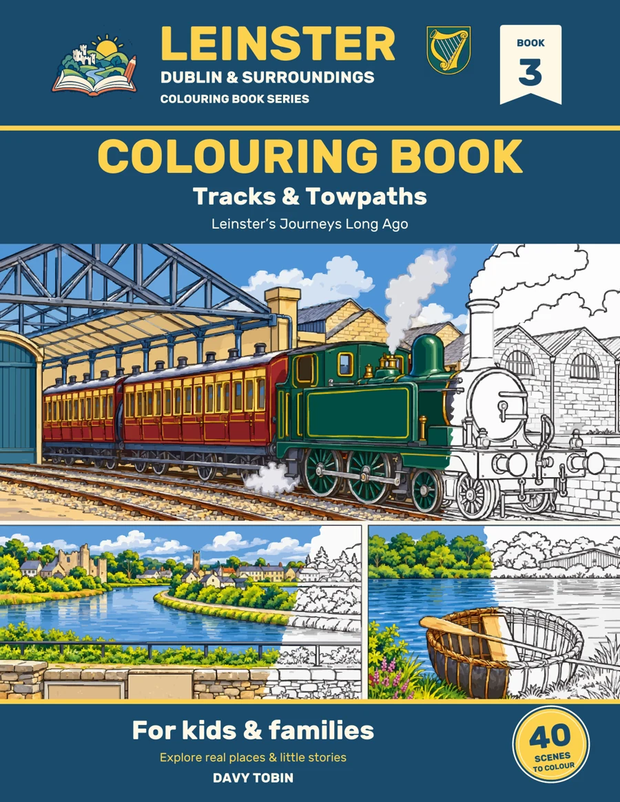 Tracks & Towpaths — colouring book cover