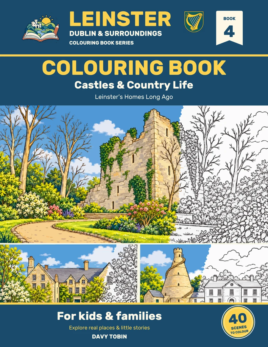 Castles & Country Life — colouring book cover